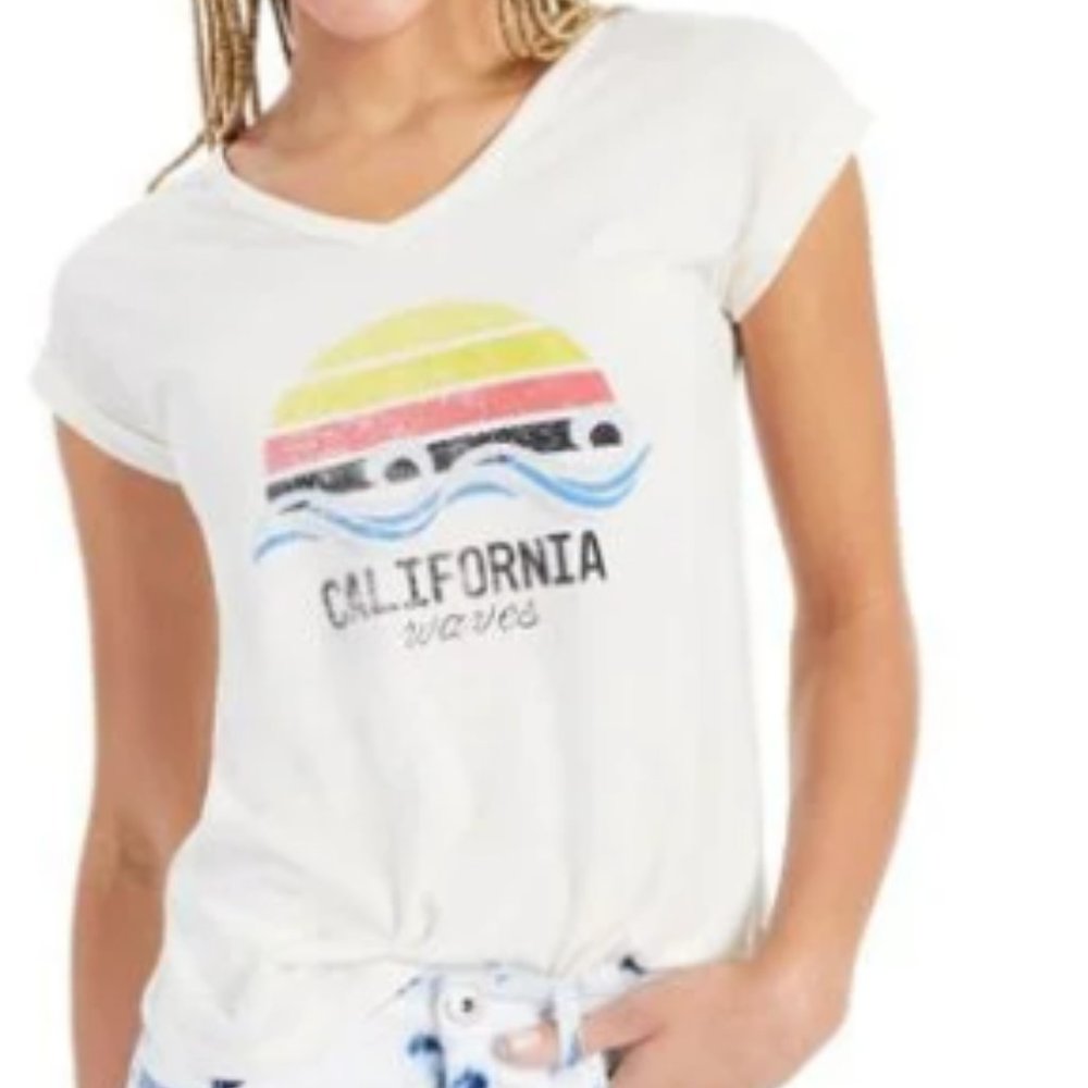 Style & Co Petite Graphic-Print V-Neck T-Shirt